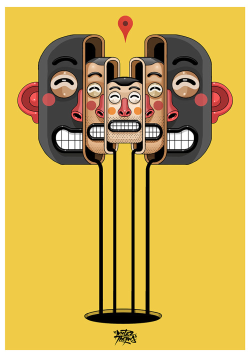 lustik: “Keep Clean your Masks” by Diego Della Posta.Artists on tumblr.