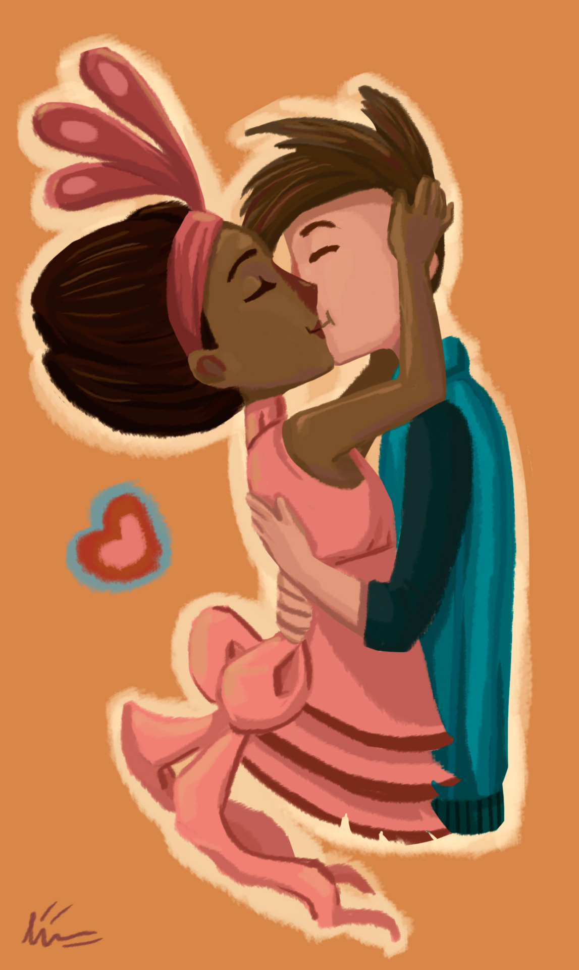 lilian-the-fox:    Broken Edges     Finally somebody made a pic of them kissing!I