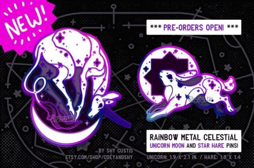 ♥ RAINBOW PINS!! ♥Our supplier now offers rainbow plating, so I made some &ldquo;galaxy/celestial an
