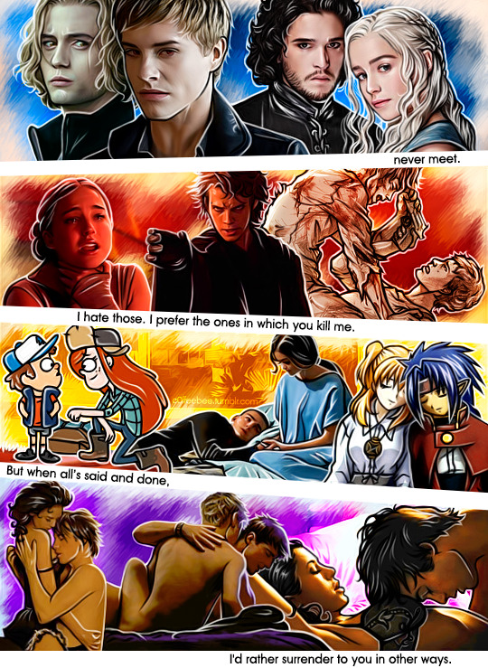 c0ffeebee:  25 lifetimes   multifandomAnd I’d choose you; in a hundred lifetimes,