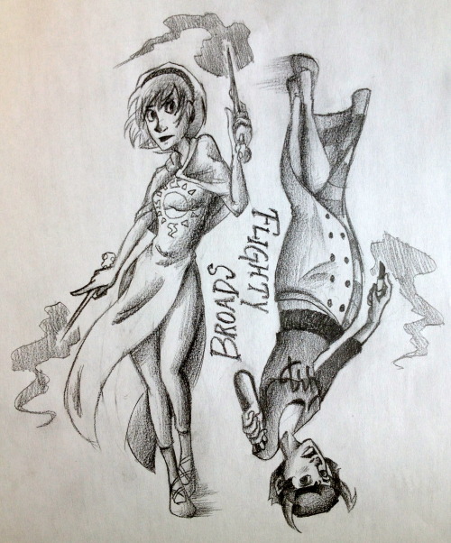 mycomputerismadeofbees:more school doodleslovely flighty broads