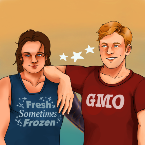 cryo-bucky:Patreon reward from several months ago! You can never go wrong with funny shirts. 
