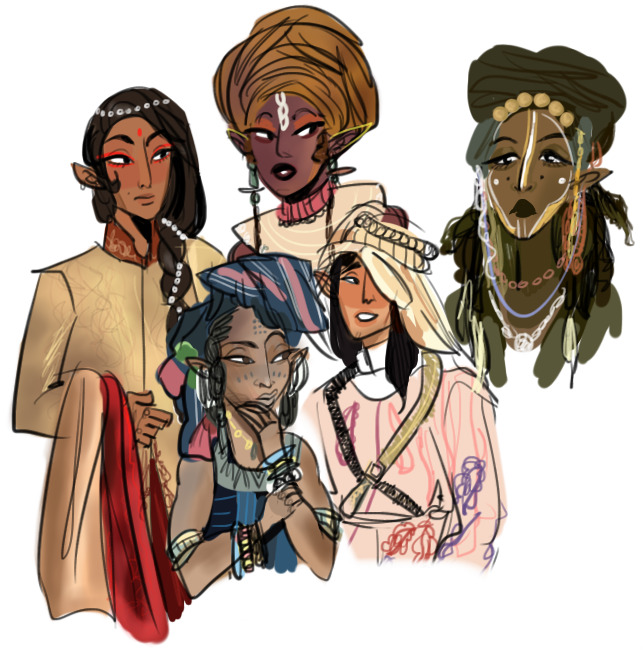 medievalpoc: prokopetz:  cleopatrasweave:  i drew a bunch of elves of color!!  This