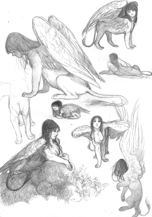 riddlesphinx: Paula MelaFaun and Sphinx, concept art