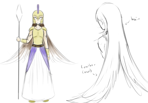 Some Design Sketches Of Athena, Hermes, Aphrodite And Hera For Epic: The Musical Because I Was Suddenly