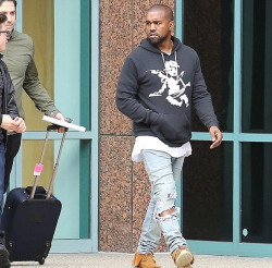 luvkardashjennx:  Kanye out in LA yesterday.