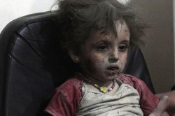 bxtchrelax:  freckiled:  arab-princess:  pooderella:  themarchtragedy:  linrenzo:  dimens1ons:  Baby girl in shock after surviving one of five air strikes dropped by forces loyal to Bashar Al Assasd in eastern al Ghouta Syria September 11,2014.  My god