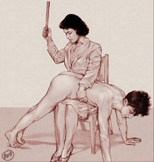 Boy f m spanking art