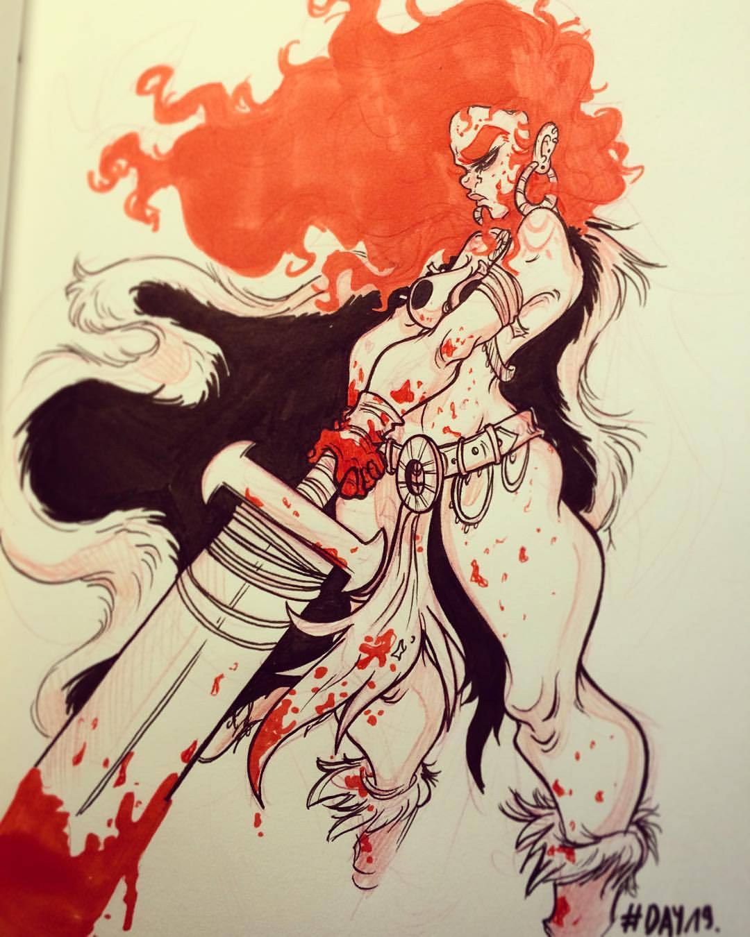 sweeney-boo:  Raja. #inktober day 19 #ink #inking #comicproject #sweeneyboo #barbarian