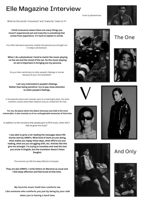 KIM TAEHYUNG INTERVIEW WITH ELLE