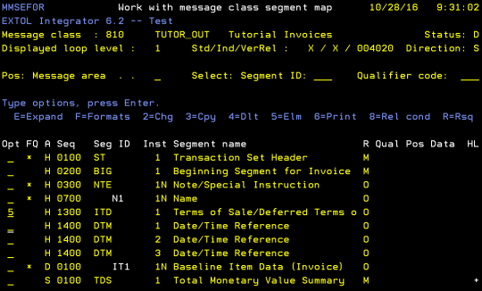 cleo extol integrator work with message class segemtn map constant element