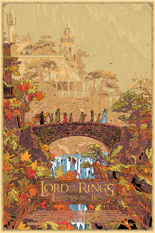 geekynerfherder:‘The Lord Of The Rings: The Fellowship Of The Ring’ by Kilian Eng.Privately commissioned prints, not for sale.