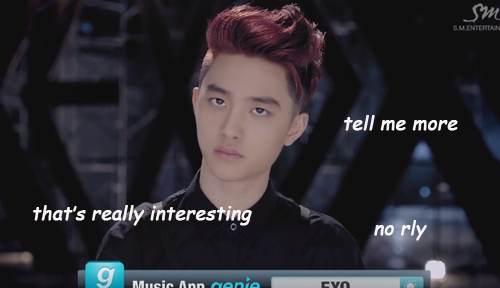 kyung-soo:  do u ever feel like kyungsoo in teasers is him saying “no&quot;