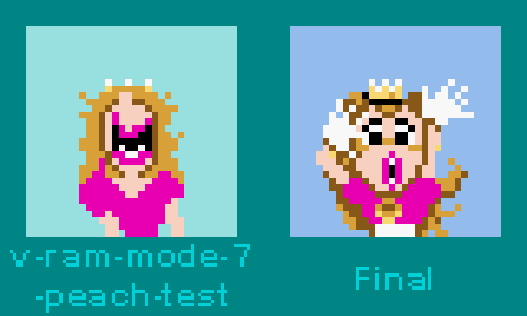 A frankly bizarre early sprite of Princess Peach yelling, from some ‘Super Mario World’ #NintendoLea