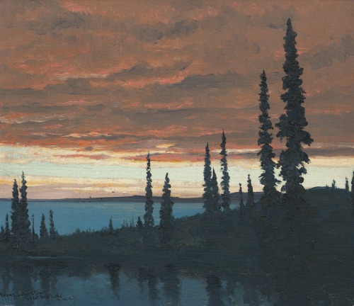 dekehlmark:Frank Johnston (1888-1949), Midnight Sun. June Midnight, Great Bear Lake N.W.T. – 1