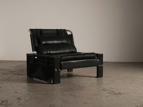 citylawns:  Sonja Wasseur Leather Lounge Chair 1970s  