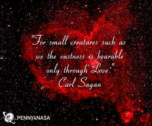 sagansense:pennyfornasa:&ldquo;For small creatures such as we the vastness is bearable only through 