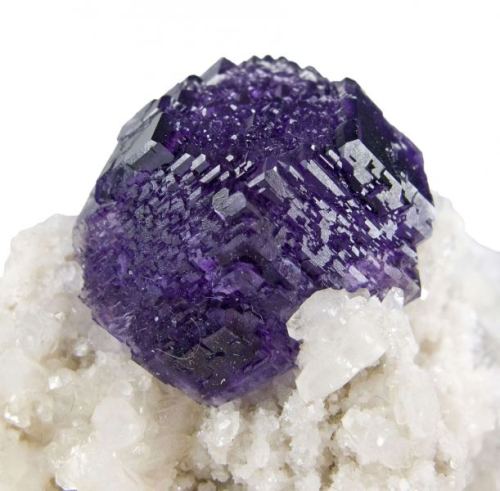 Fluorite on Calcite with DolomiteShangbao Mine, Leiyang Co., Hengyang Prefecture, Hunan Prov., China