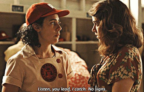 wrongspacetime:  You’re my pitcher. And when you tell me you’re ready, you’re ready. Carson &amp; Lupe in A League of Their Own 