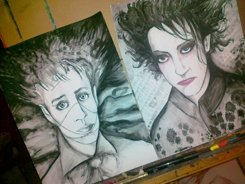 The portraits of Blixa Bargeld and Robert Smith  i&rsquo;ve done yesterday , i&rsquo;m so proud of t