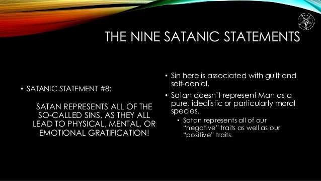 diabolicality:  The Nine Satanic Statements