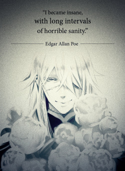 tasogarenochou:  Edgar Allan Poe is one of Sakura&rsquo;s favorite writers so here is and edit with her favorite character too! 