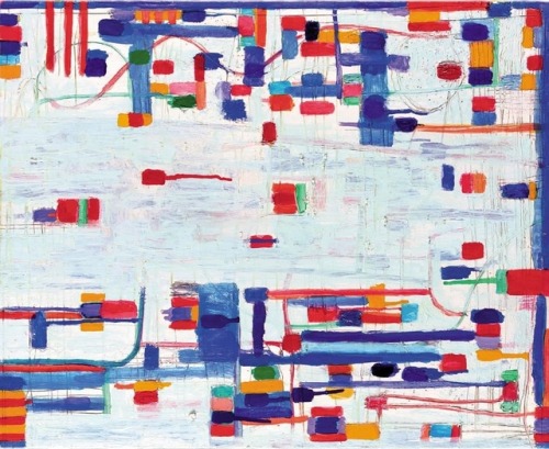 thunderstruck9: Nicola De Maria (Italian, b. 1954), Testa di donna, 1987. Oil and pencil on canvas, 