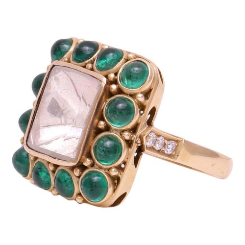 Diamond and emerald ring, Jay Rawat, c. 2019 (at 1stdisb)