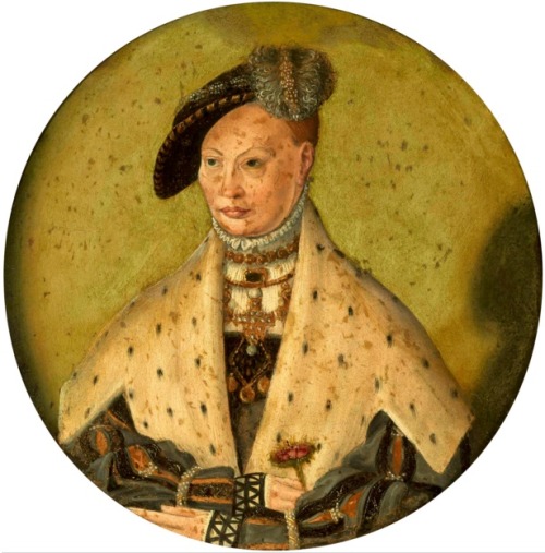 Portrait of Dorothea of Denmark, Duchess of Prussia by Jakob Binck, 1530-40