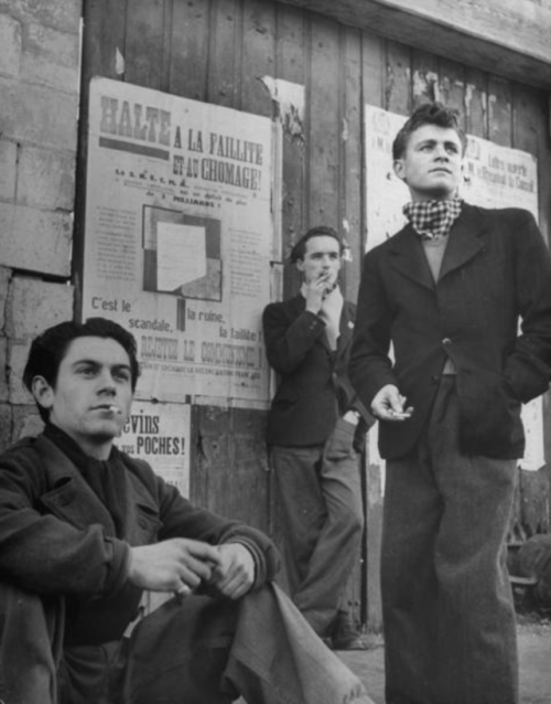 kvetchlandia:Nat Farbman      Teenage Boys Smoking, France,       1949