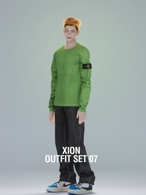 XION OUTFIT SET 07-Stone island garment dyed LS tee-Straight black jeans I’m sorry I’m l