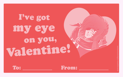 animenostalgia: Happy Valentine’s Day, everyone! I made some older anime-themed valentine card