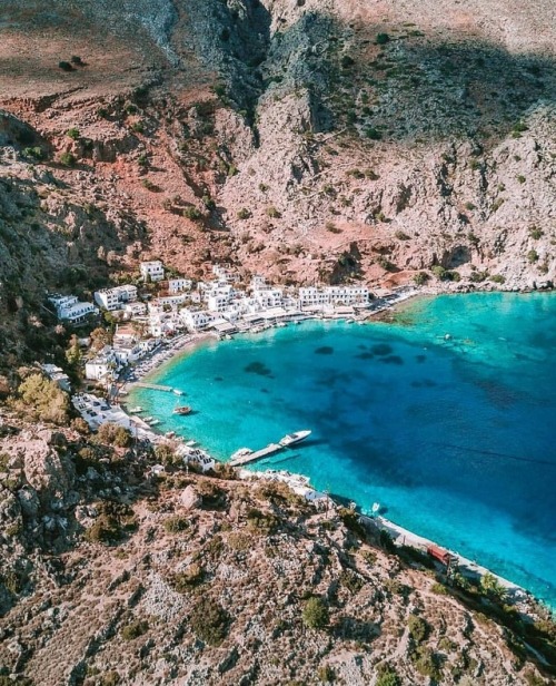 Like a boiling pot of blue. Cove of Loutró, Chania - Crete, Greece