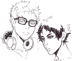 mookie000:just a quick Tsukki and akaashi doodles
