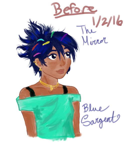 Six years ago today I started drawing, and the first character I drew was Blue Sargent from The Rave