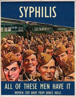 historyinposters: American anti-STD poster during WW2