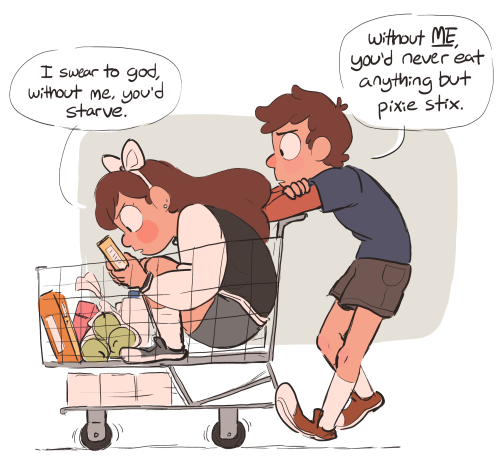 sailorleo:older twins, going grocery shopping