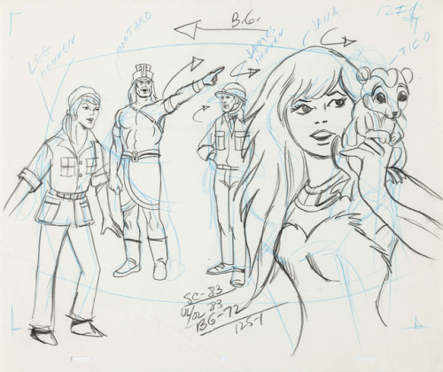 talesfromweirdland:Production art for the 1978 Hanna-Barbera series, Jana of the Jungle. The show fo