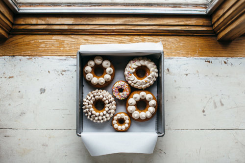 XXX sweetoothgirl:  pumpkin donuts with spiced photo