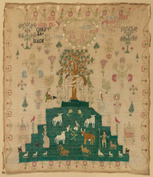 philamuseum:“Without a Stitch: Adam and Eve in Samplers,” on view in gallery 271, explores schoolgir