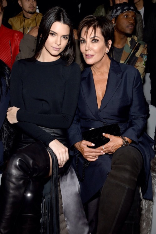 keeping-up-with-the-jenners:Kendall and kris at Adidas Originals x Kanye West Fall 2015 Fashion Show