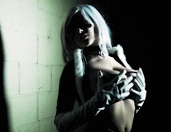 A gif of a video I made as Black Cat cosplay