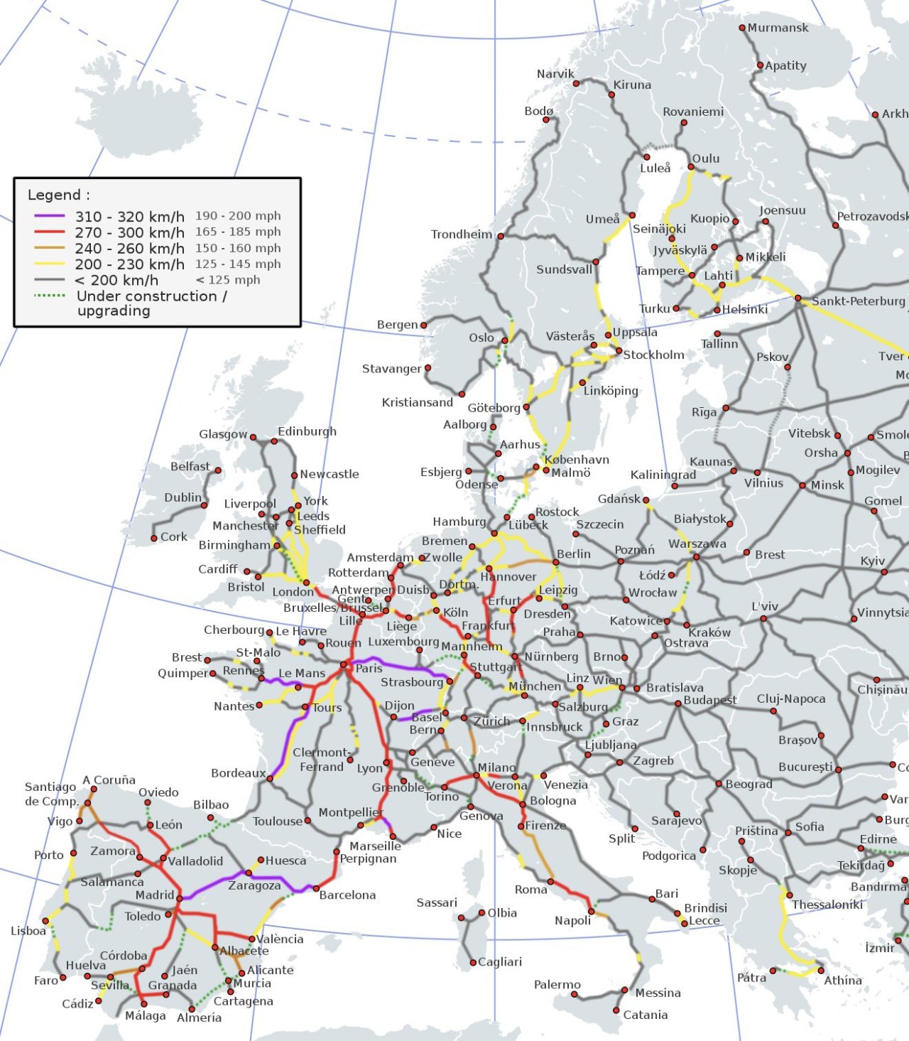 litovat legislativa Nebo buď train lines europe map vzor Arab Sarabo ...