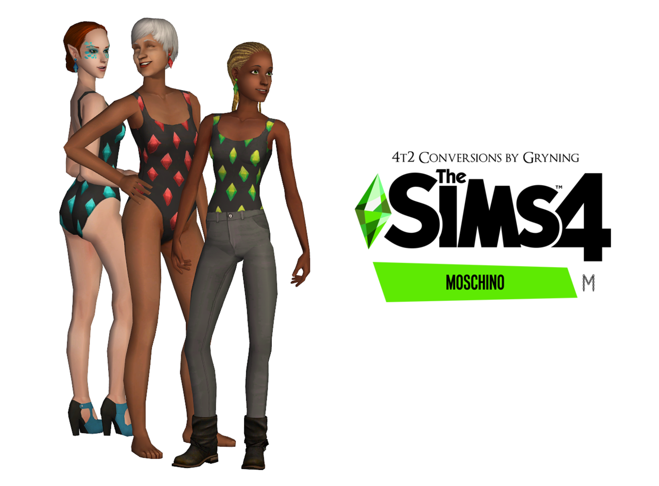 moschino sims swimsuit