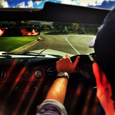 Sunday drive in the Rolls. #rolls #sundaydrive #rollsroyce #RR #noosa #sunshine #sun #convertible #driving by zaconfray