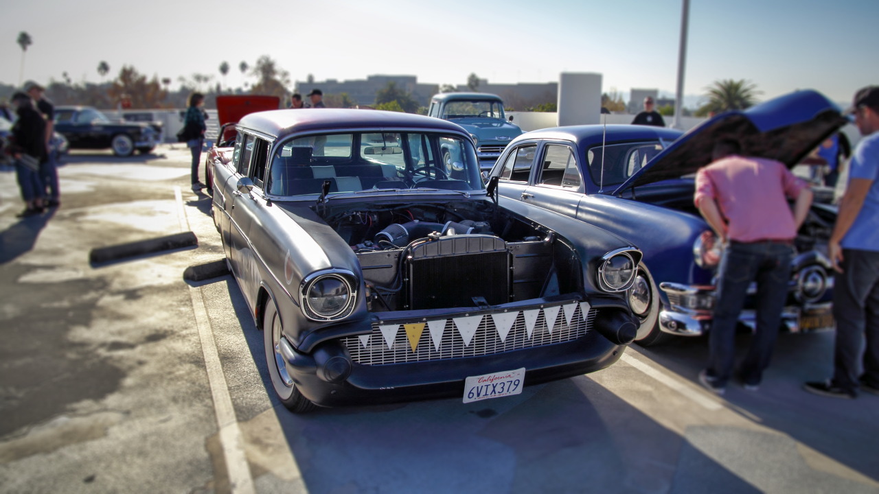 yessir-youarefat:  Bel Air wagon Breakfast Club LA, Petersen Automotive Museum 