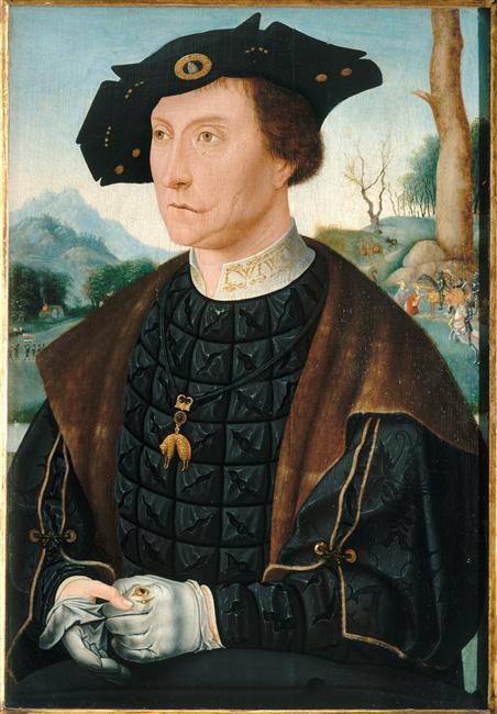 Jan van Wassenaer, Vicomte de Leyde et Gouverneur de la Frise by Jan Mostaert, 1520-22