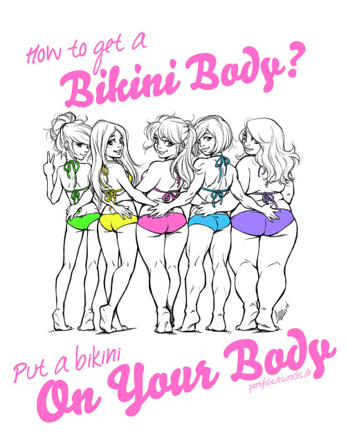 asurocksportfolio:  2014 “Bikini Body” ♥ Photoshop Prints, shirts, pillows, iPad cases etc. here! 