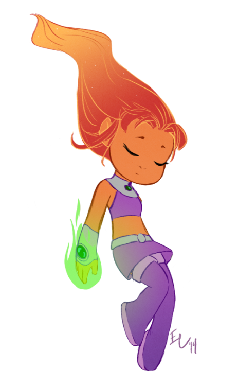 vasirasart: Colored a Starfire doodle before bed.