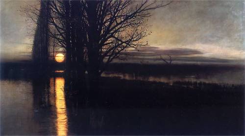 Stanisław Masłowski, Wschód Księżyca (Moonrise), 1884, oil on canvas. 